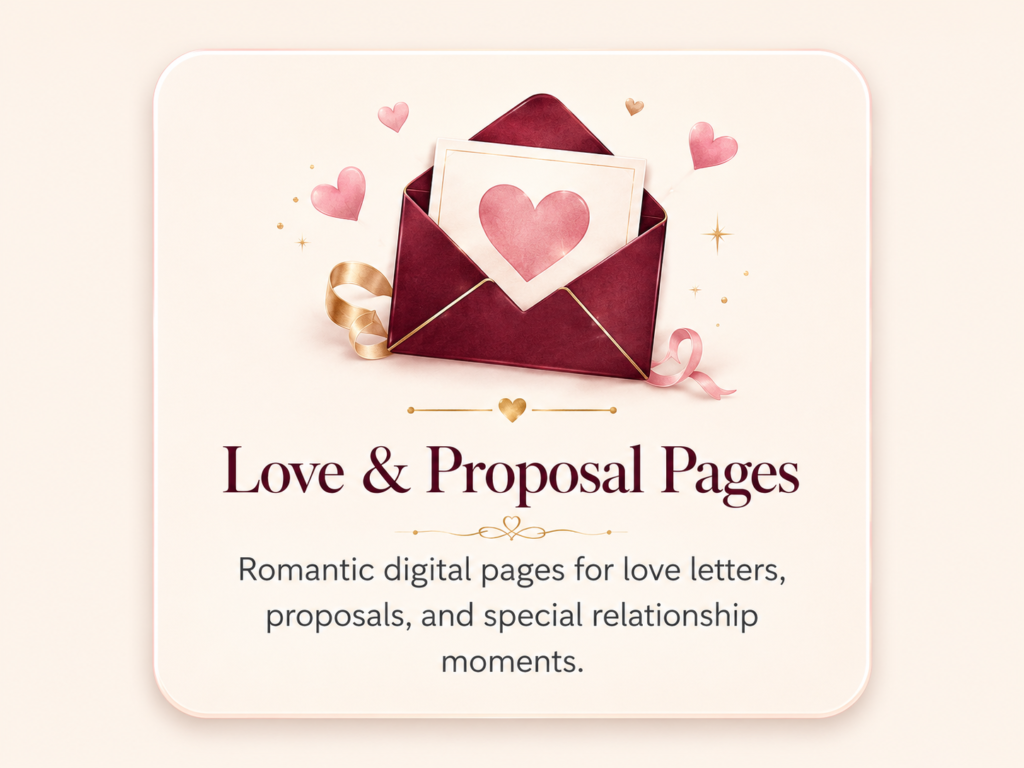 love & proposal card